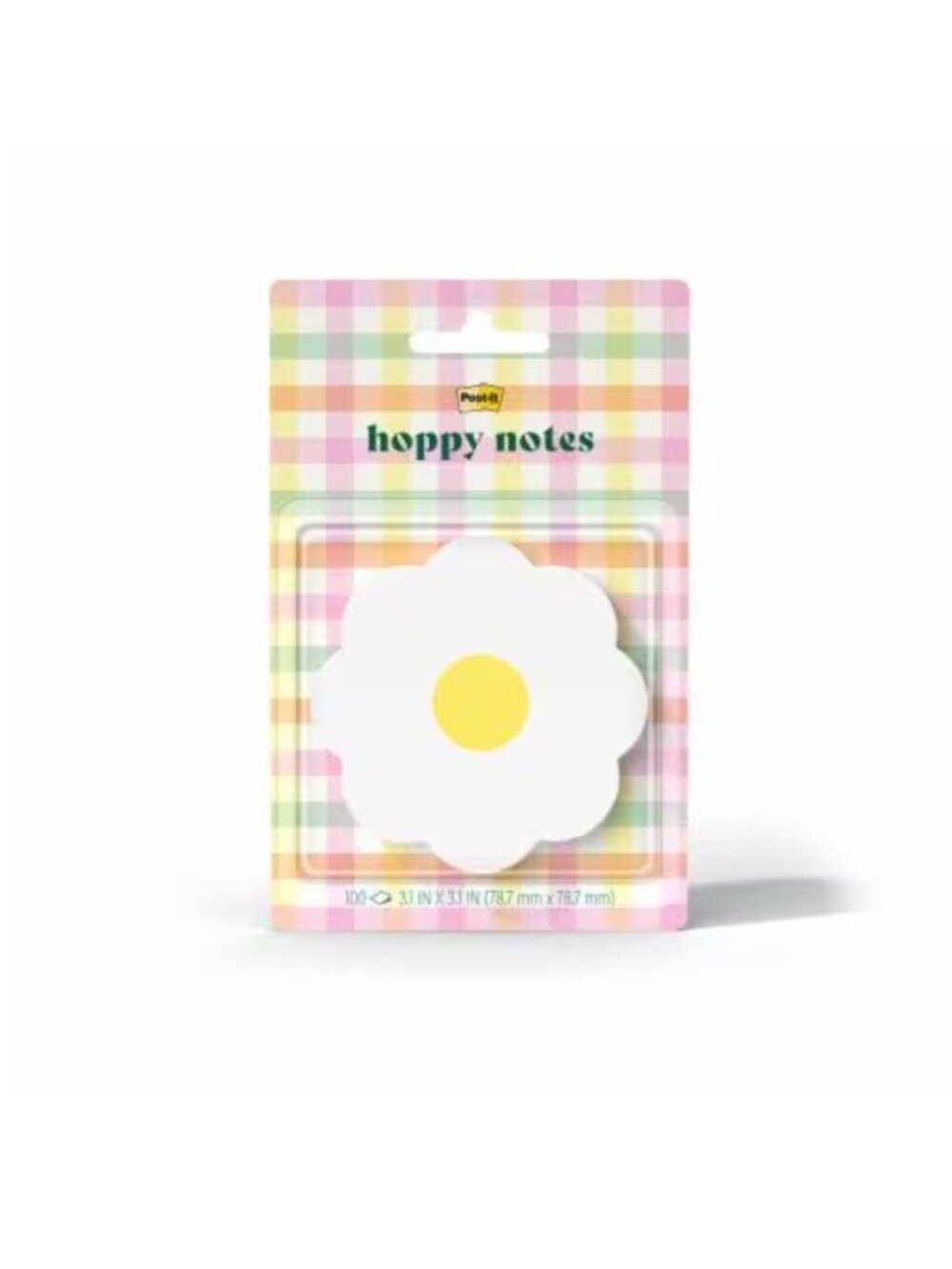 Post-it 3"x3" Hoppy Notes White & Yellow Daisy Flower Sticky Note Pad 100 Sheets